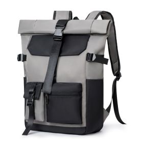 Large Capacity Travel Nylon Cloth Backpack (Color: Dark Grey)