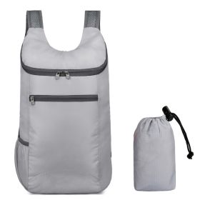 Outdoor Folding Waterproof Travel Bag Large Capacity Backpack (Option: 622 Gray)