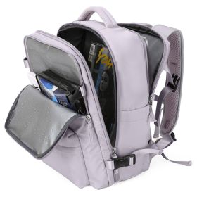 Fashion Large Capacity Travel Backpack Student School Bags (Option: Light Purple-M)