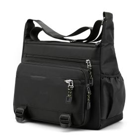 Men's Fashion Casual Large-capacity Crossbody Bag (Color: Black)