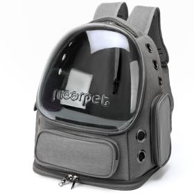 Outdoor Portable Breathable Space Pet Cabin Backpack (Option: Gray)