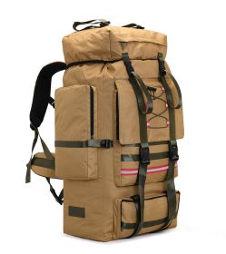 130L Extra Large Outdoor Camping Rescue Luggage Quilt Backpack (Option: Khaki-130L)