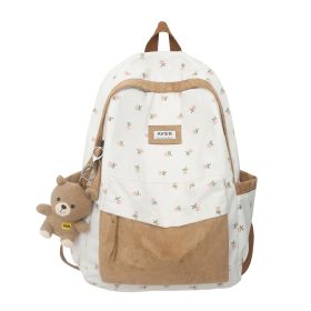 Student Mori Style Large Capacity Backpack (Color: Khaki)