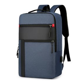 Backpack Male Student Large Capacity (Color: Blue)