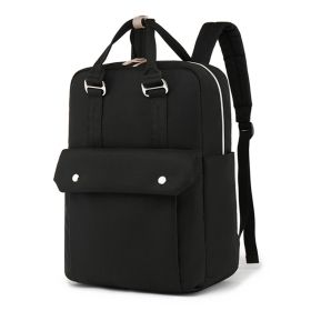 Simple All-match Oxford Cloth Backpack (Option: Black-16 Inches)