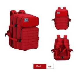 Outdoor Camouflage Tactical Backpack Military Fans' Supplies (Color: Red)