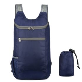 Outdoor Folding Waterproof Travel Bag Large Capacity Backpack (Option: 622 Dark Blue)