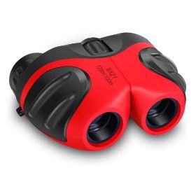 8X21 Children Telescope Binoculars Compact Shock Proof Kid Telescope For Bird Watching Tourism Camping Birthday Gift Toys (Color: Red)